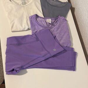H&M Dry fit sports tops & Target purple sport set